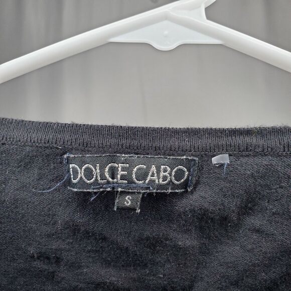 Dolce Cabo Cardigan Womens Small Black Lace Ribbon Bows Whimsigoth Grunge Y2K - Picture 3 of 10